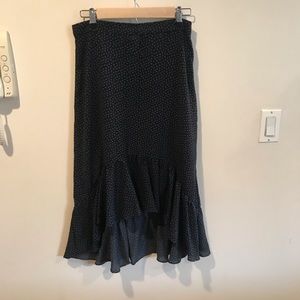 High-Low ruffle skirt with flower detail